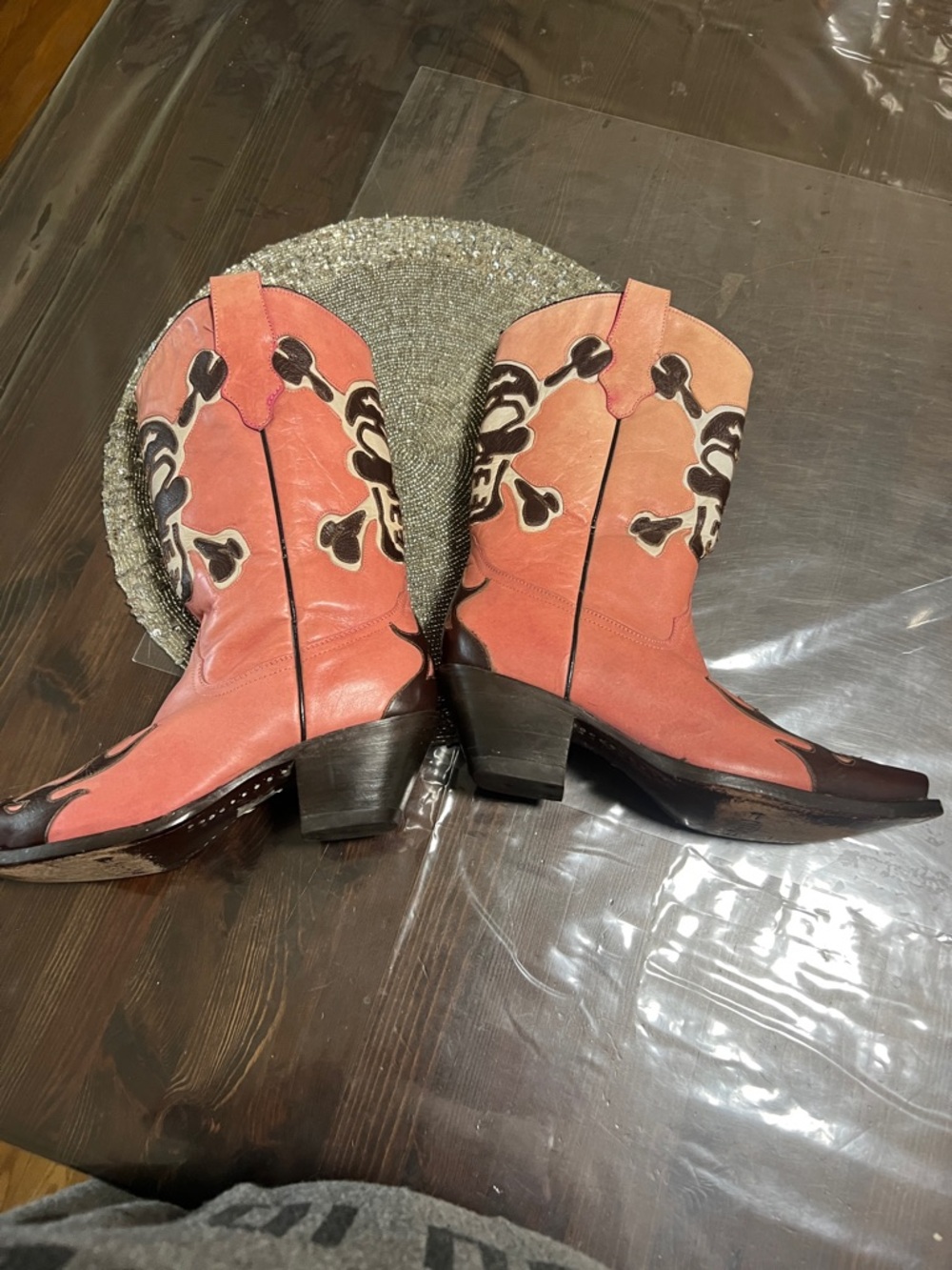 RARE CORRAL Ghost Rider Skull /Flames PINK Western Cowboy/girl boots - Picture 6 of 15